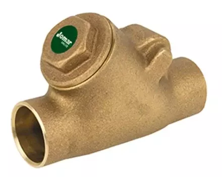 1-1/2" Jomar Valve S-511G, Y-pattern Swing Check Valve, Lead-Free Bronze, Soldered Ends, Class 150, 300 WOG