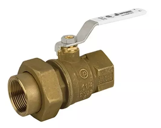 1-1/2" Jomar Valve T-100UEG, 2 Piece, Full Port, Single Union End, Threaded Connection, 600 WOG Ball Valve