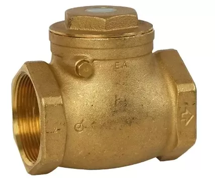 1-1/2" Jomar Valve T-501G, Horizontal Swing Check Valve, Dezincification Resistant Lead-Free Brass, NPT Threaded, 200 WOG