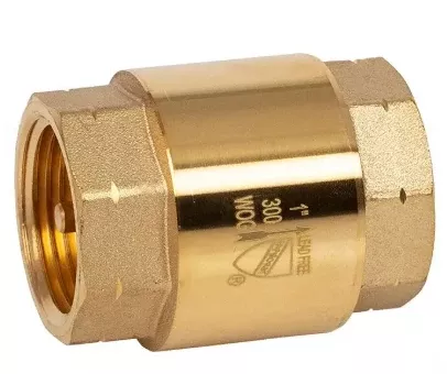 1-1/2" Jomar Valve T-521G, Inline Check Valve, Dezincification Resistant Lead-Free Brass, NPT Threaded, Class 150, 300 WOG