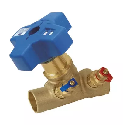 1-1/2" Jomar Valve Terminator G, Globe Style Manual Balancing Valve, Multi-Turn, Variable Orifice, Brass, NPT Threaded, 300 WOG