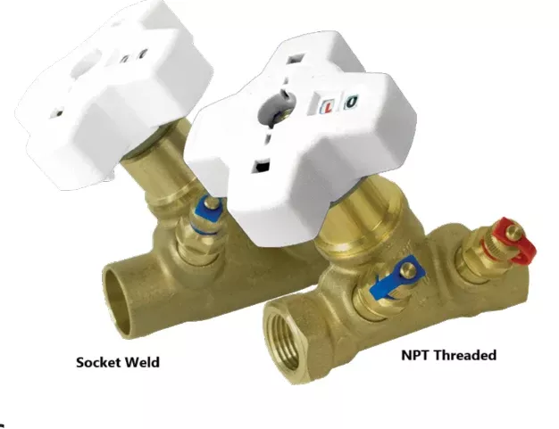 1-1/2" Jomar Valve TGG, Globe Style Manual Balancing Valve, Multi-Turn, Variable Orifice, Dezincification Resistant Lead-Free Brass, NPT Threaded, 300 WOG