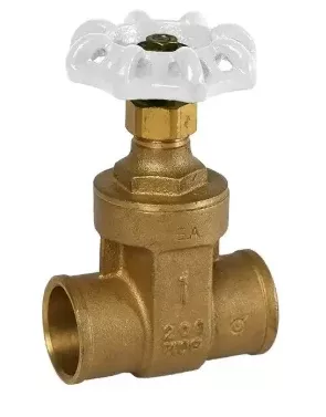 1-1/4" Jomar Valve S-301G, Gate Valve, Non-rising Stem, Dezincification Resistant Lead-Free Brass, Soldered Ends,200 WOG
