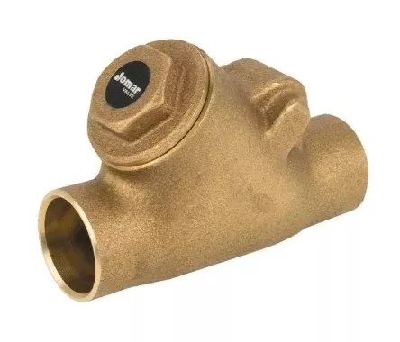 1-1/4" Jomar Valve S-511, Y-pattern Swing Check Valve, Bronze, Soldered Ends, Class 150, 300 WOG