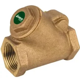 1-1/4" Jomar Valve T-511G, Y-Pattern Swing Check Valve, Lead-Free Bronze, NPT Threaded, Class 150, 300 WOG