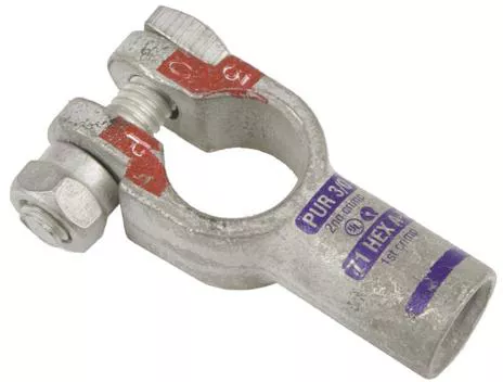 1 AWG Negative Battery Terminal Top Post for Heavy-Duty Tractor and Equipment Applications