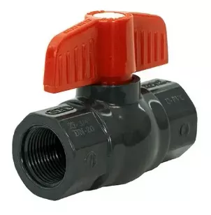 1"Jomar Valve T-701, PVC Body, Schedule 80, NPT Threaded, 150 WOG Ball Valve