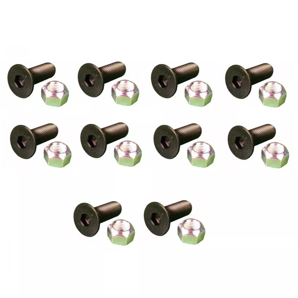 (10) Replacement Screws & (10) Replacement Nuts Fits CAT Models 5/8" x 2.5"