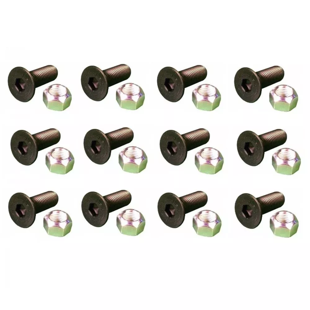 (12) Replacement Screws & (12) Replacement Nuts Fits CAT Models 5/8" x 2.5"