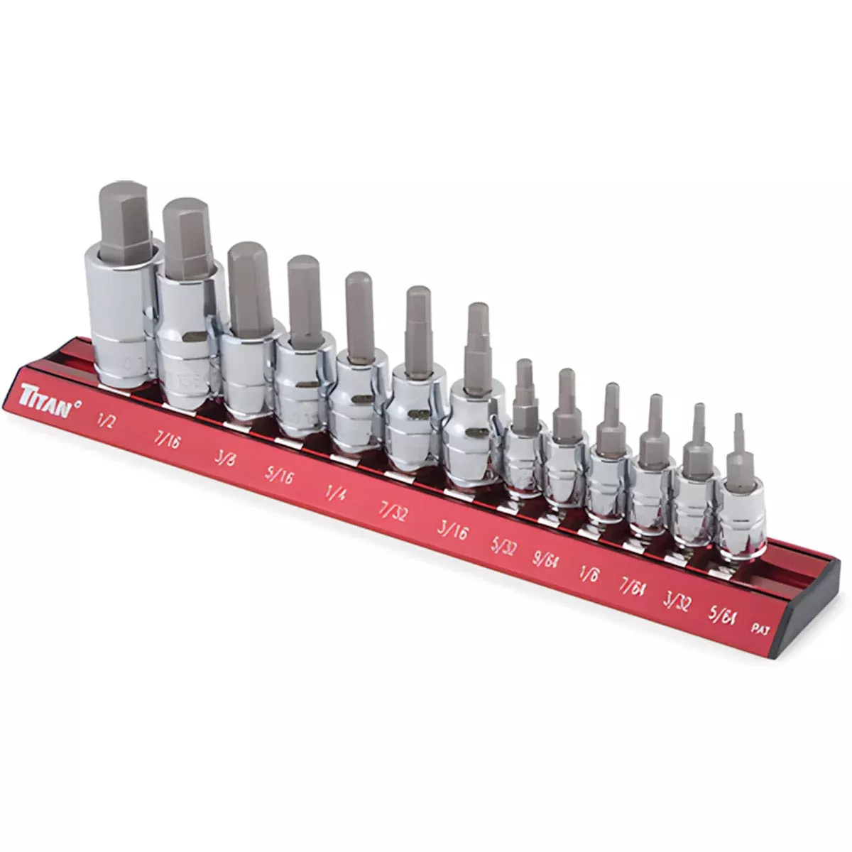 13 PC HEX BIT SOCKET SET 5/64" TO 1/2"