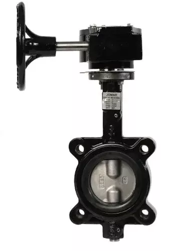 18" Jomar Valve BFV-Lug EPDM, Lug Style, Epoxy-Coated Ductile Iron Body, Stainless Steel Disc, EPDM Seat, Gear Operator Butterfly Valve