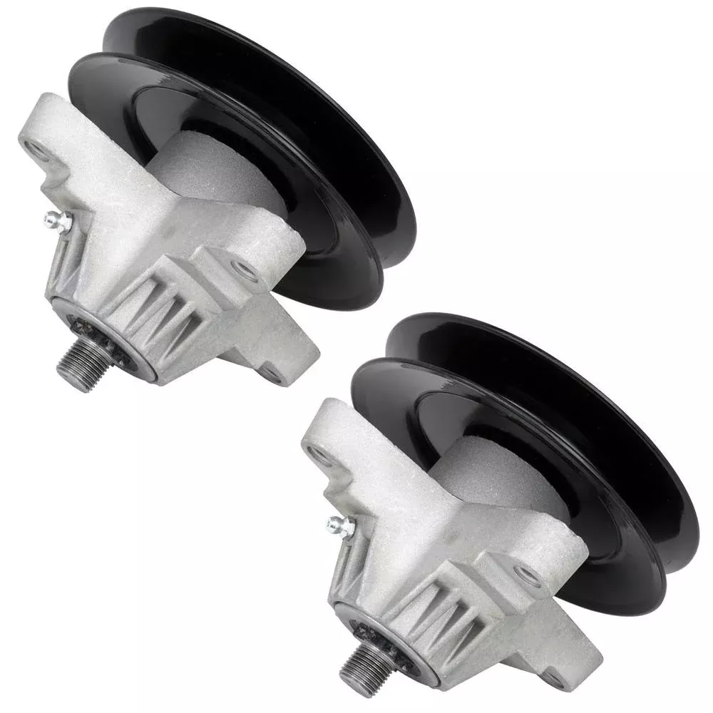 2 SPINDLE ASSEMBLIES w/PULLEY FIT MTD TROY BILT LTX1842 BRONCO SUPER BRONCO