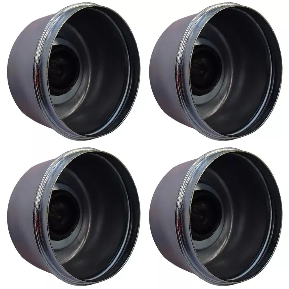 4 Trailer Axle Hub 2.72" EZ Lube Dust Cover Grease Cap w/Rubber Plug Fits Dexter