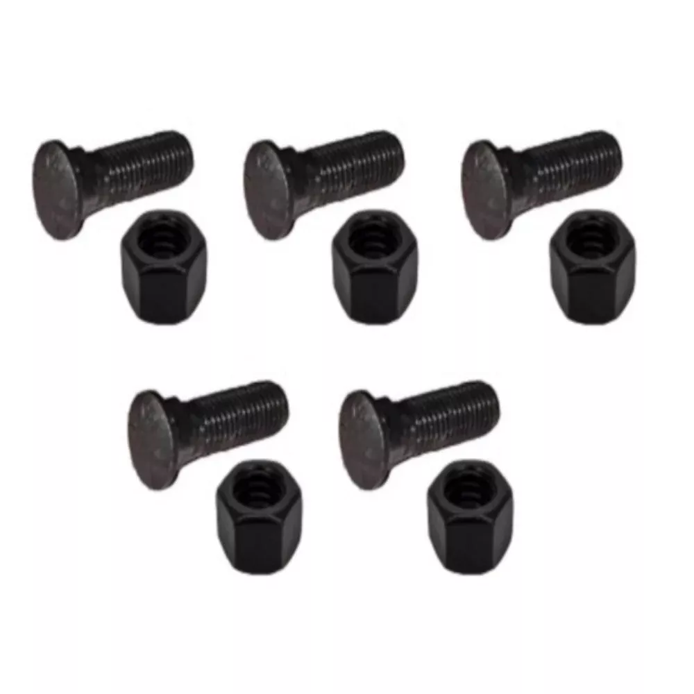 5 Plow Bolt & Nut for Blades / Cutting Edge 5/8-11x2 1/4 Grade 8 Dome Head