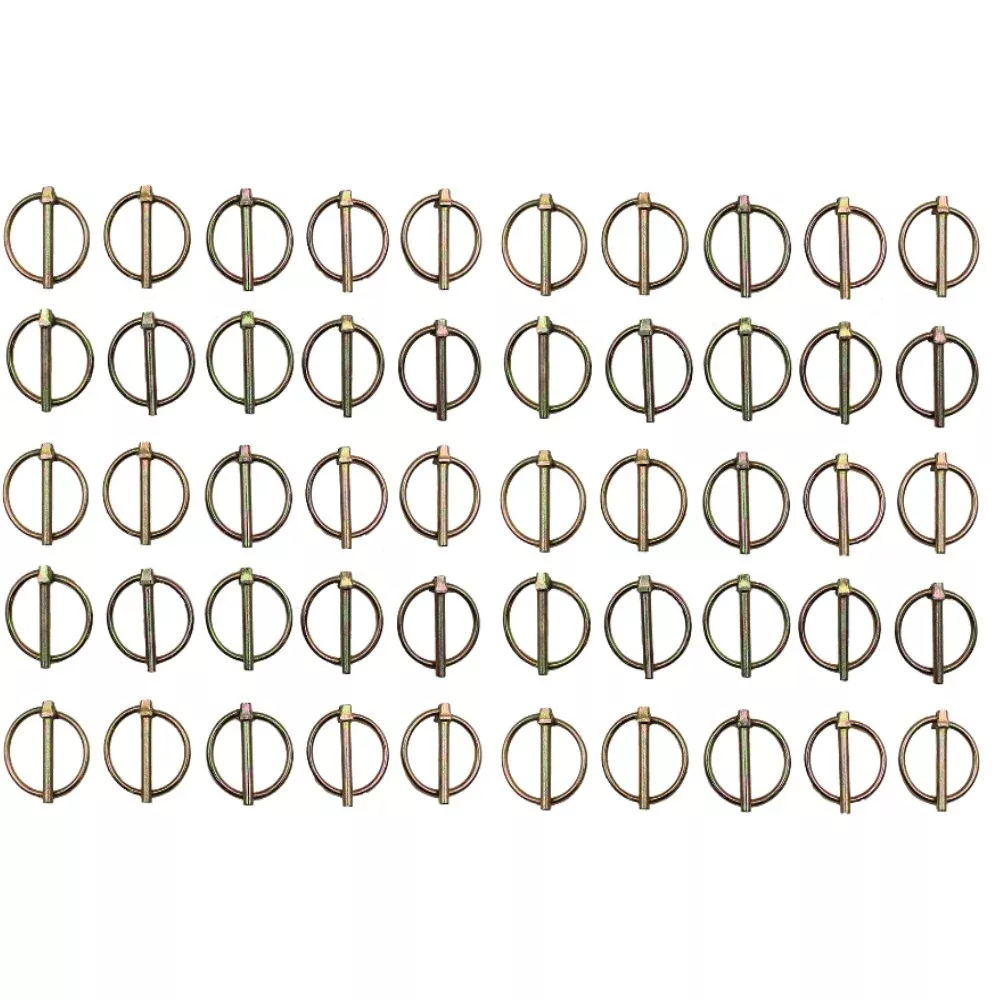 50 Pack 3/16" LYNCH PIN 3 POINT 3PT HITCH CLIPS TRACTOR LP316