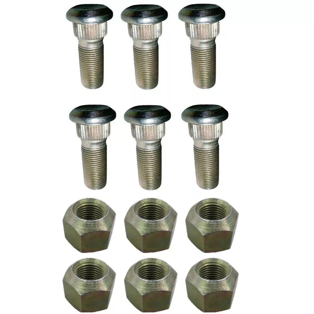 (6) Front Wheel Lug Stud Nut Set C5NN1107F Fits Ford NAA 600 800 2000 4000 4030