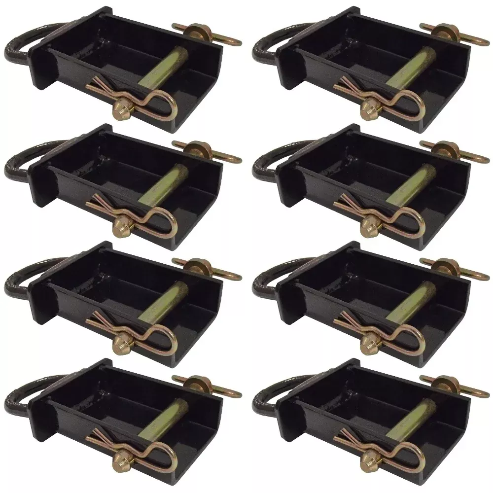 8-Heavy Duty Removable D-Ring Stake Pockets 12,000 Lbs.Trailer/Flat Bed PK-SPTD8