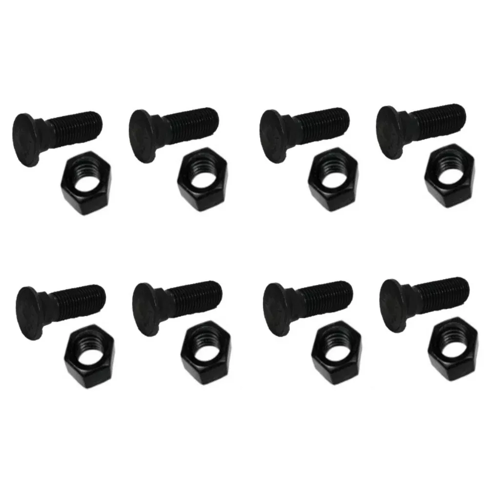 8 Plow Bolt & Nut for Blades Cutting Edge 5/8-11x2 1/4 Grade 8 Dome Head