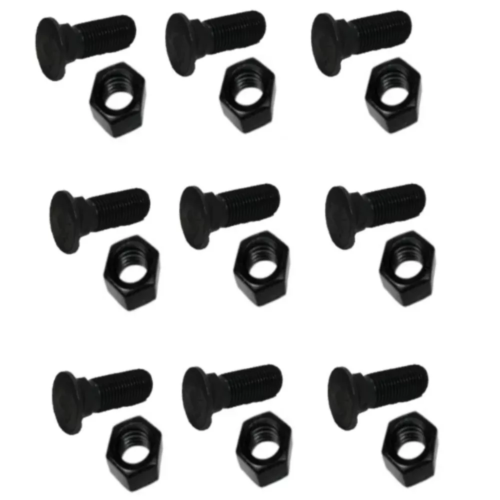 9 Plow Bolt & Nut for Blades / Cutting Edge 5/8-11x2 1/4 Grade 8 Dome Head
