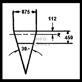 Belt for 40/44 Series. 32.9" OC. For Brister Chuck Wagon ATV.