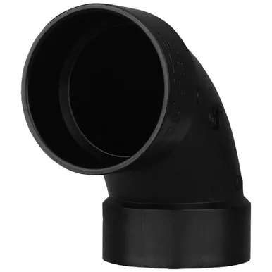 Charlotte Pipe 3 In. Hub x Hub 90 Deg. Sanitary ABS Elbow (1-4 Bend) ABS 003001000HA 417408