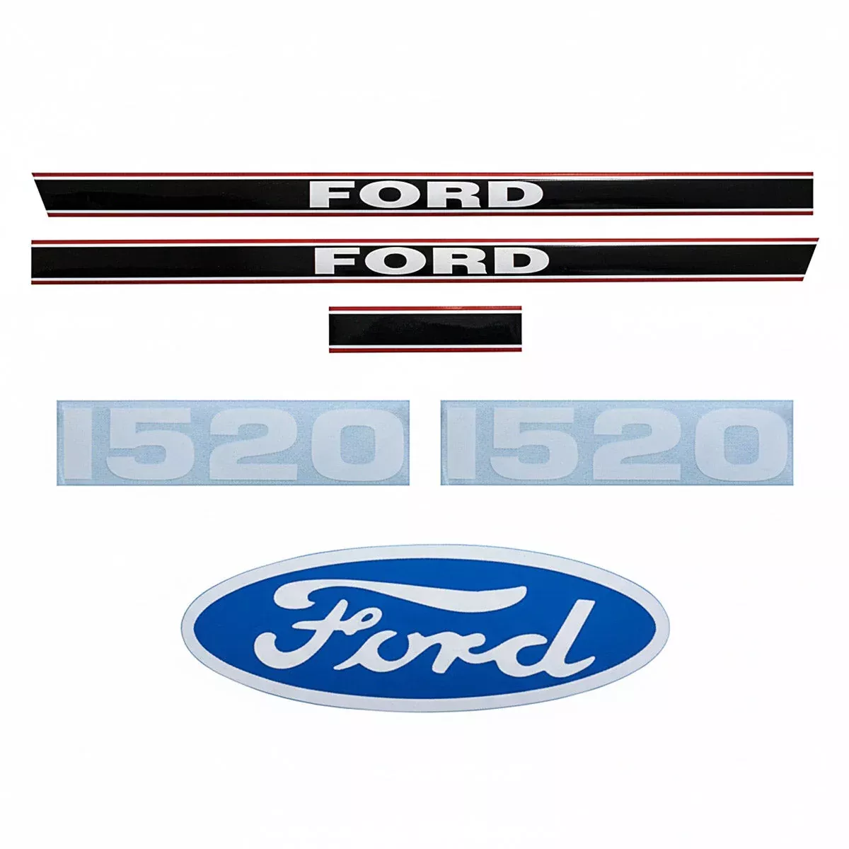 Decal Set for Ford 1520 Mylar - Hood Only