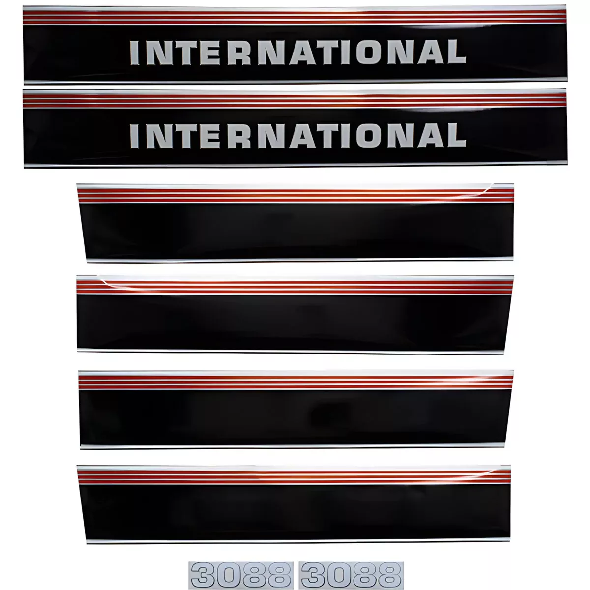 Decal Set for International / Farmall 3088 Mylar - Hood & Cab Decals