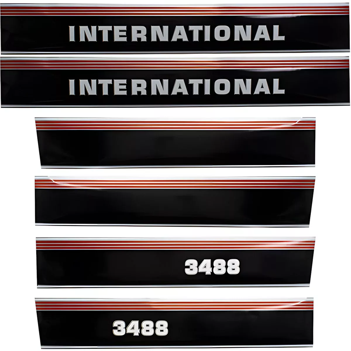 Decal Set for International / Farmall 3488 Mylar - Hood & Cab Decals