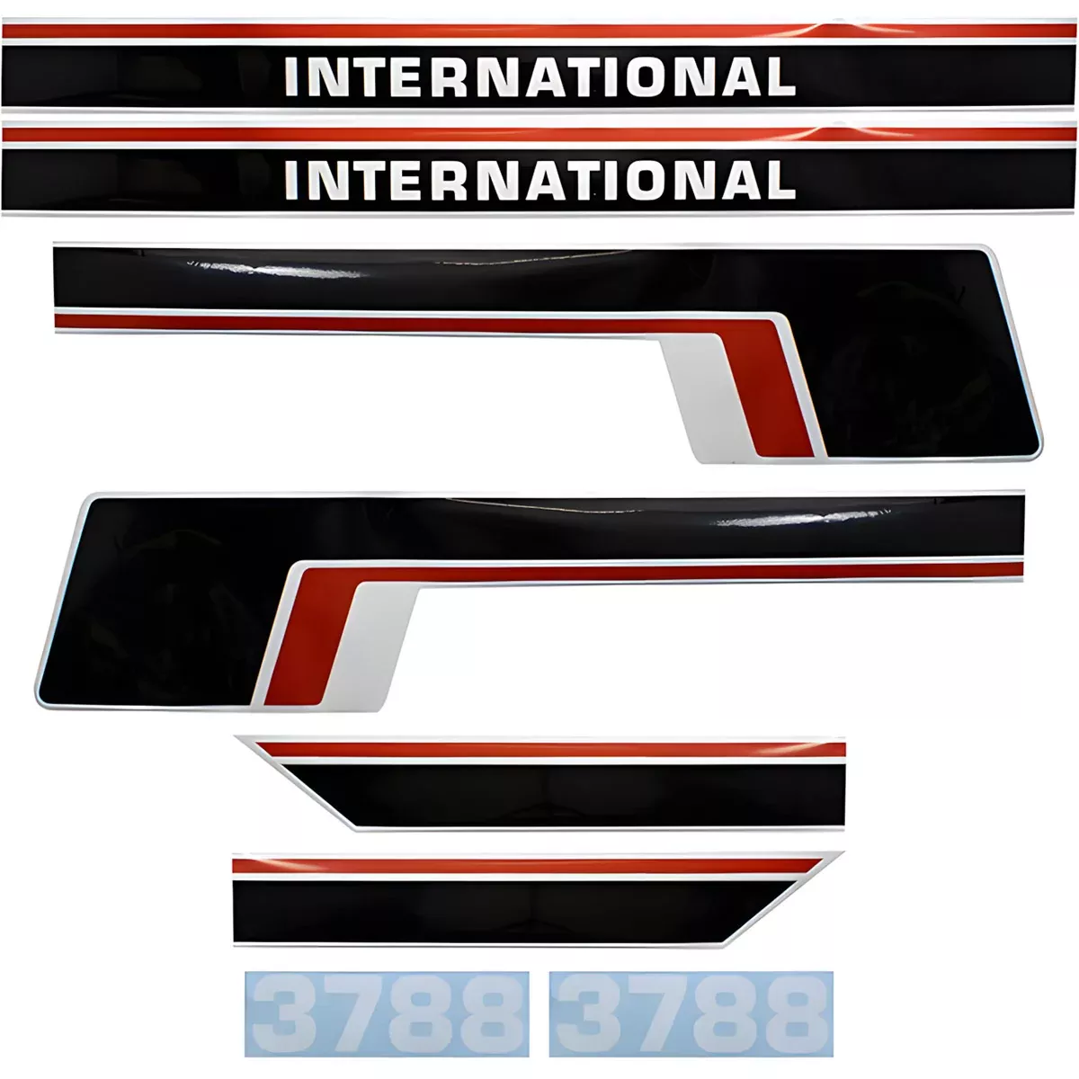 Decal Set for International / Farmall 3788 Mylar - Hood & Cab Decals