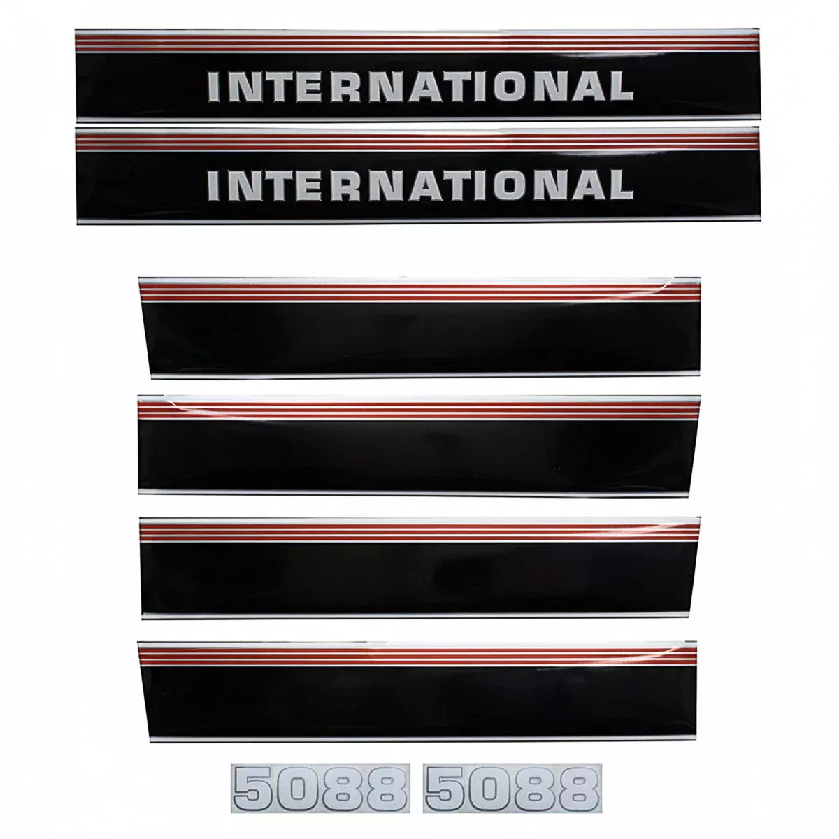 Decal Set for International / Farmall 5088 Mylar - Hood & Cab Decals