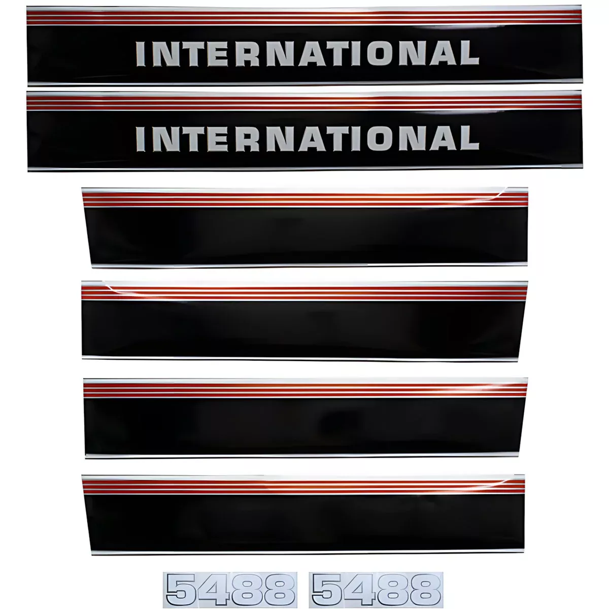 Decal Set for International / Farmall 5488 Mylar - Hood & Cab Decals