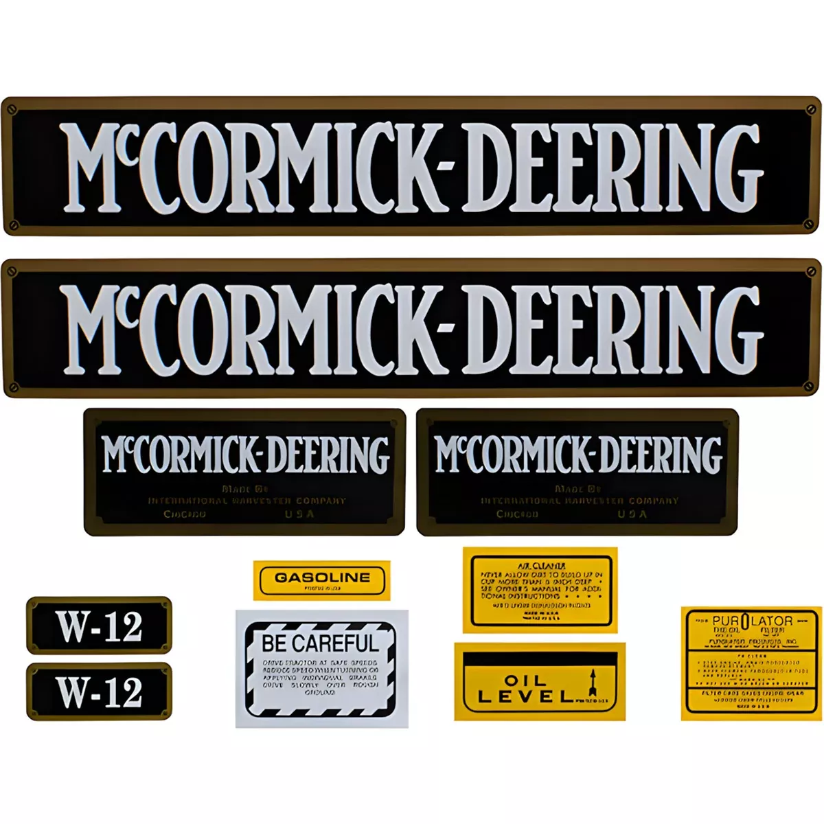Decal Set for International / Farmall W-12 Mylar