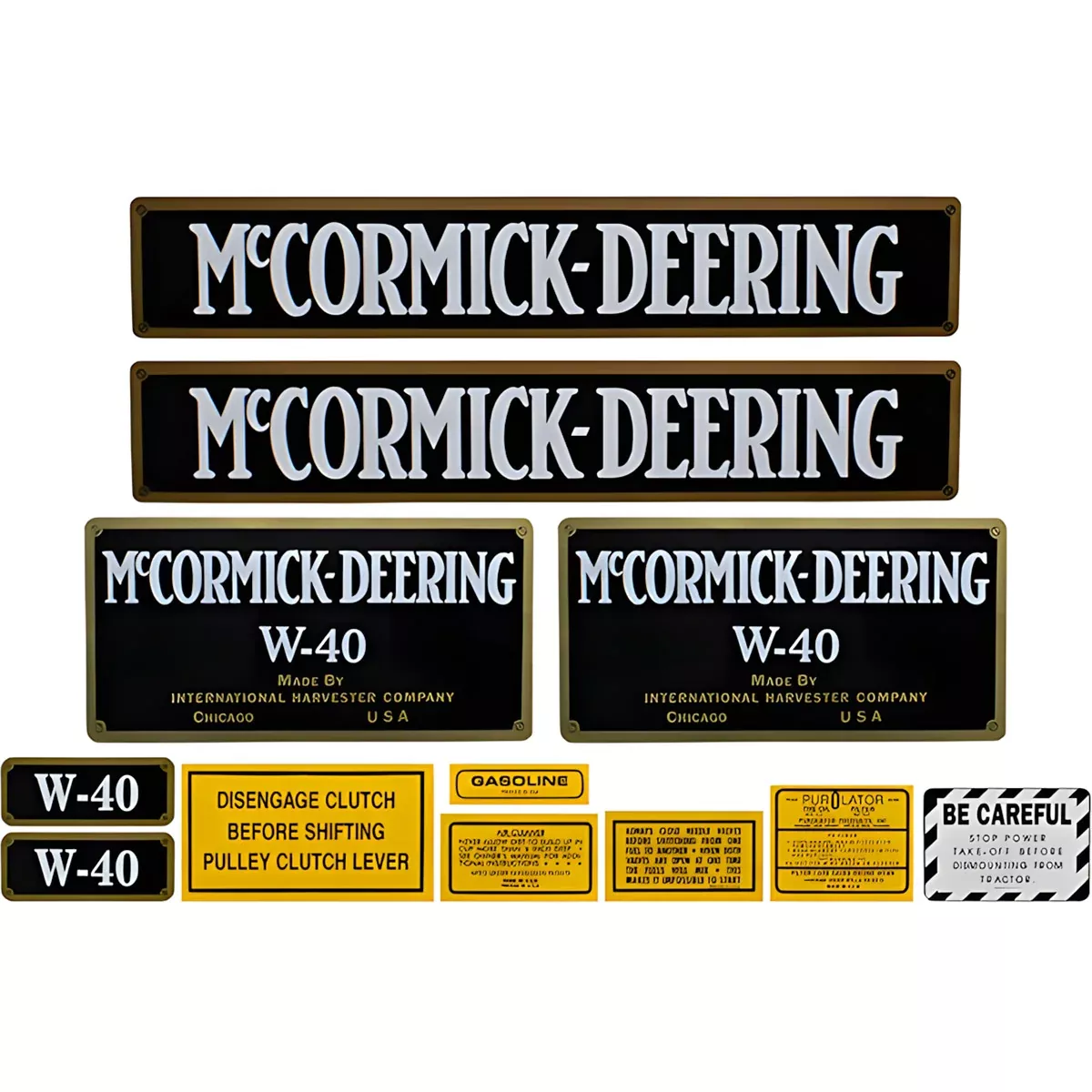 Decal Set for International / Farmall W-40 Mylar