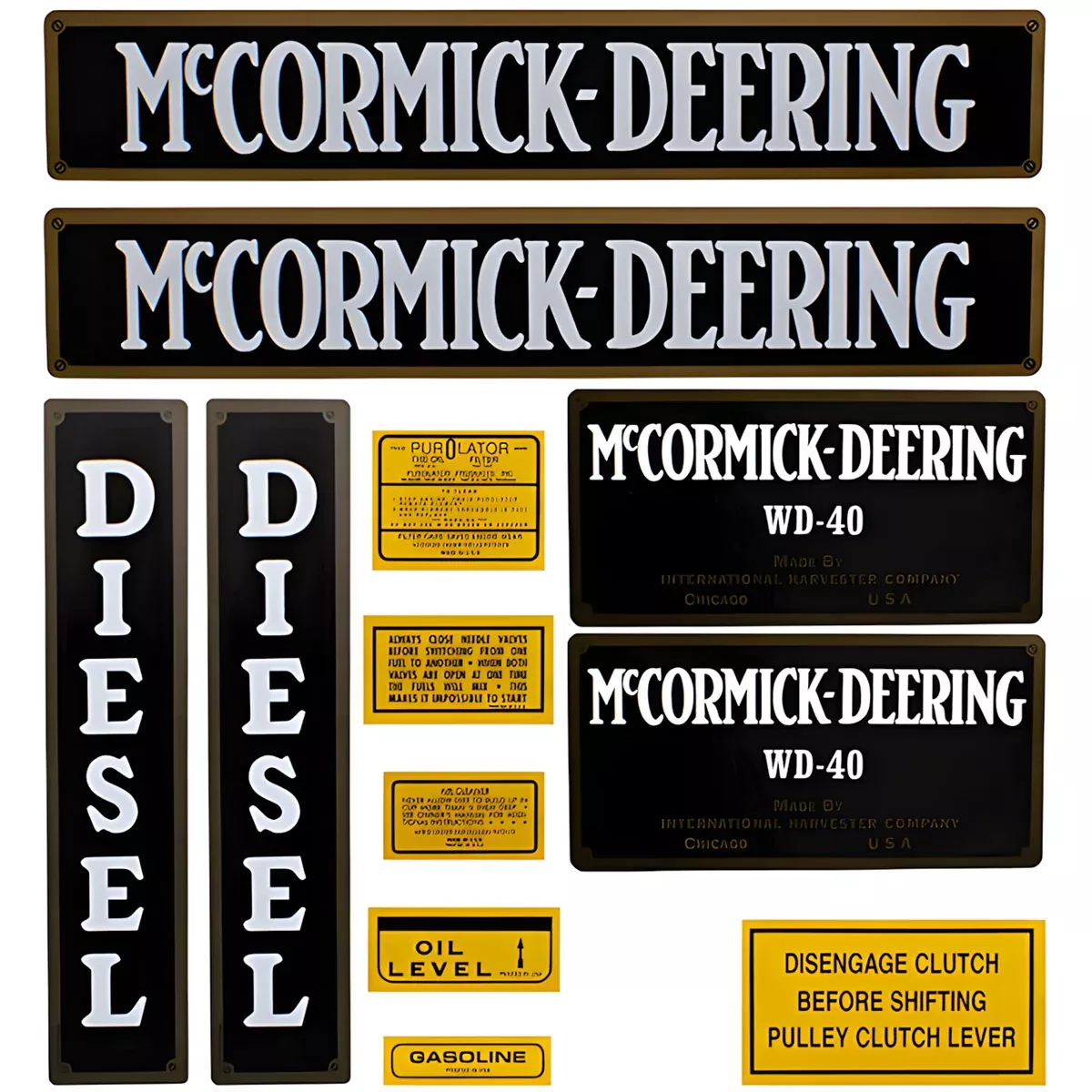 Decal Set for International / Farmall WD-40 Mylar