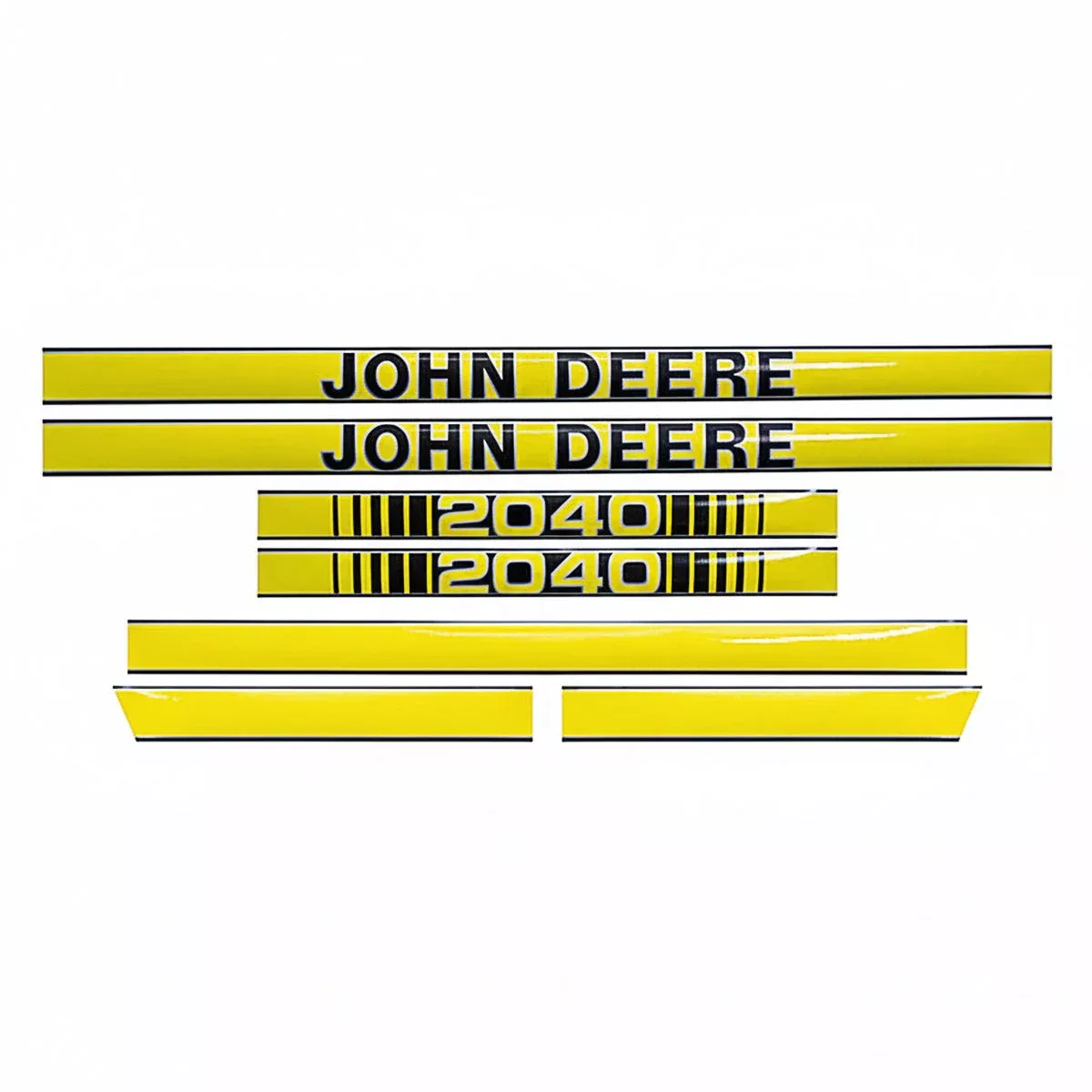 Decal Set for John Deere 2040 From Serial # 350000 Mylar - Hood Only - Tiger Stripe