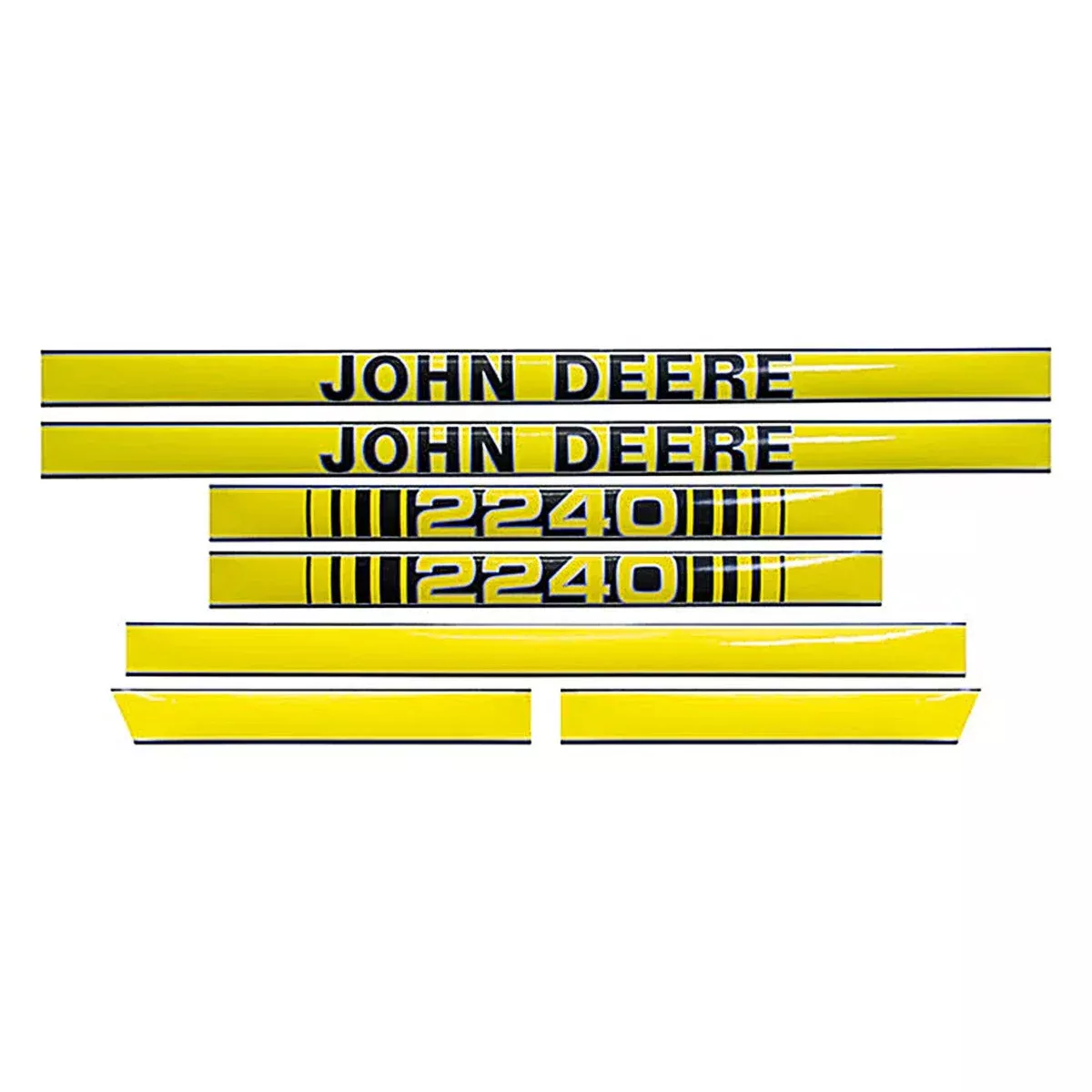 Decal Set for John Deere 2240 From Serial # 350000 Mylar - Hood Only
