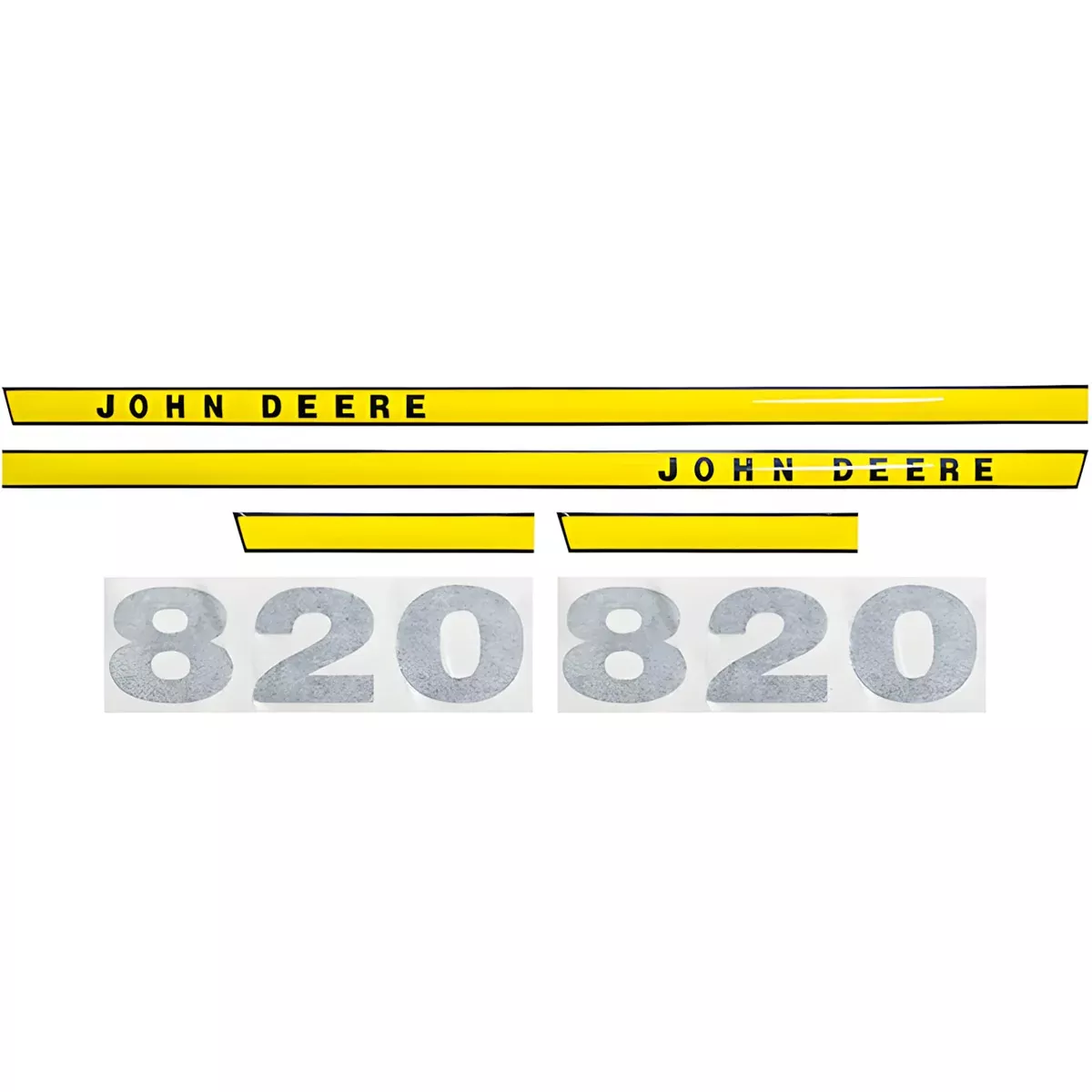Decal Set for John Deere 820 (3-Cyl) Mylar - Hood Only