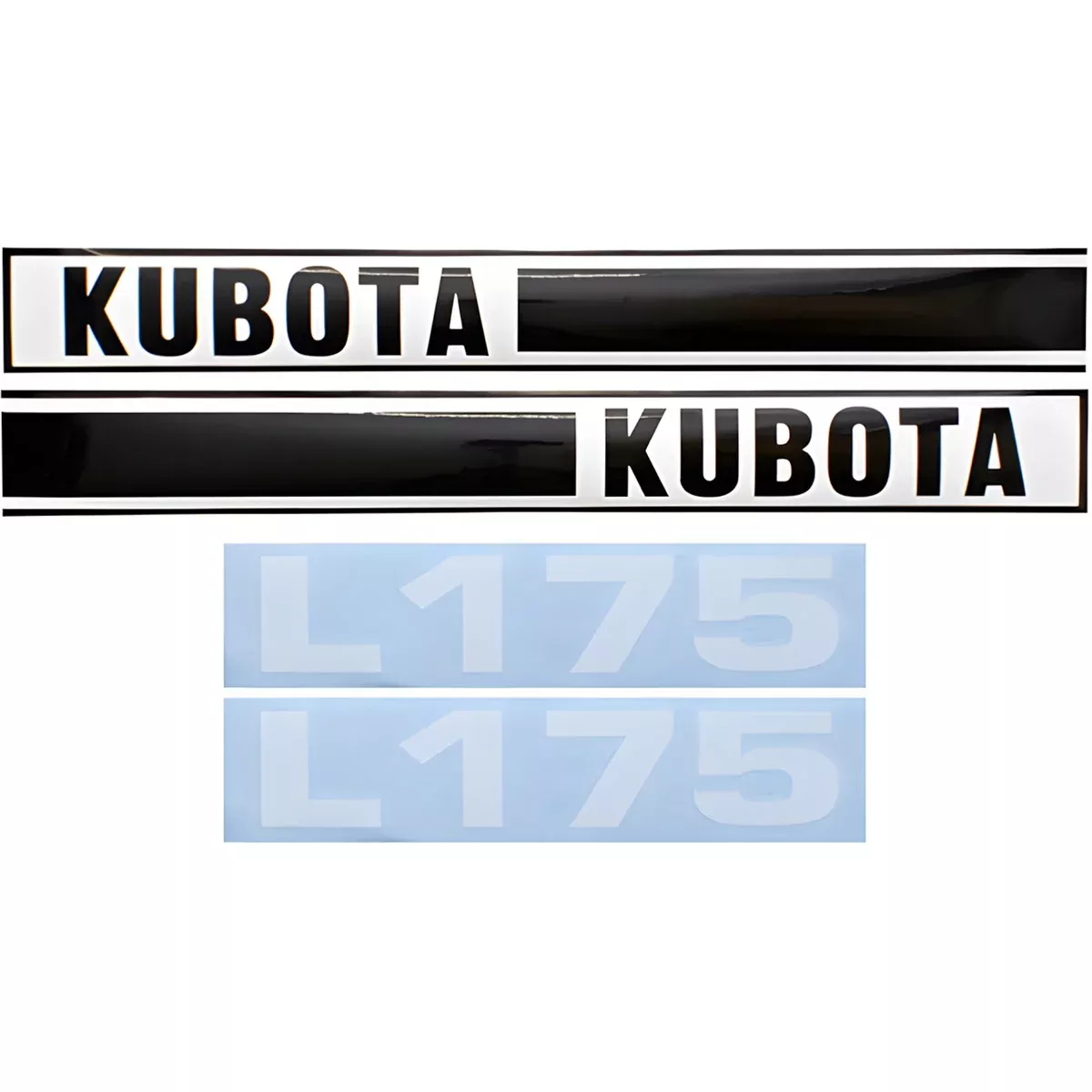 Decal Set for Kubota L175 Mylar - Hood Only