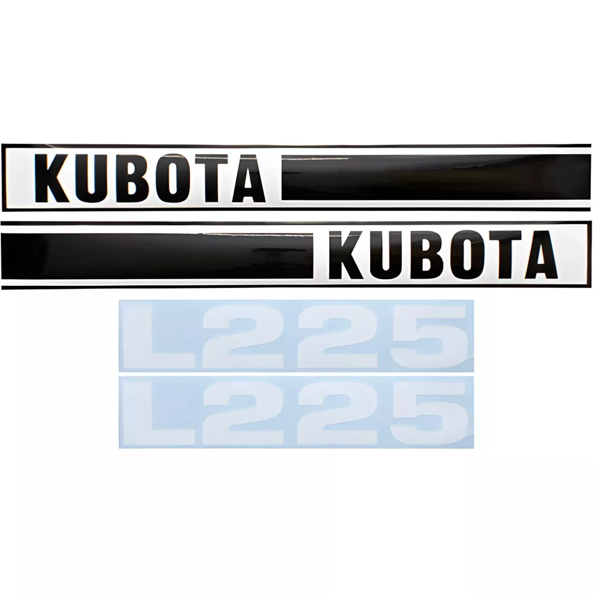 Decal Set for Kubota L225 Mylar - Hood Only