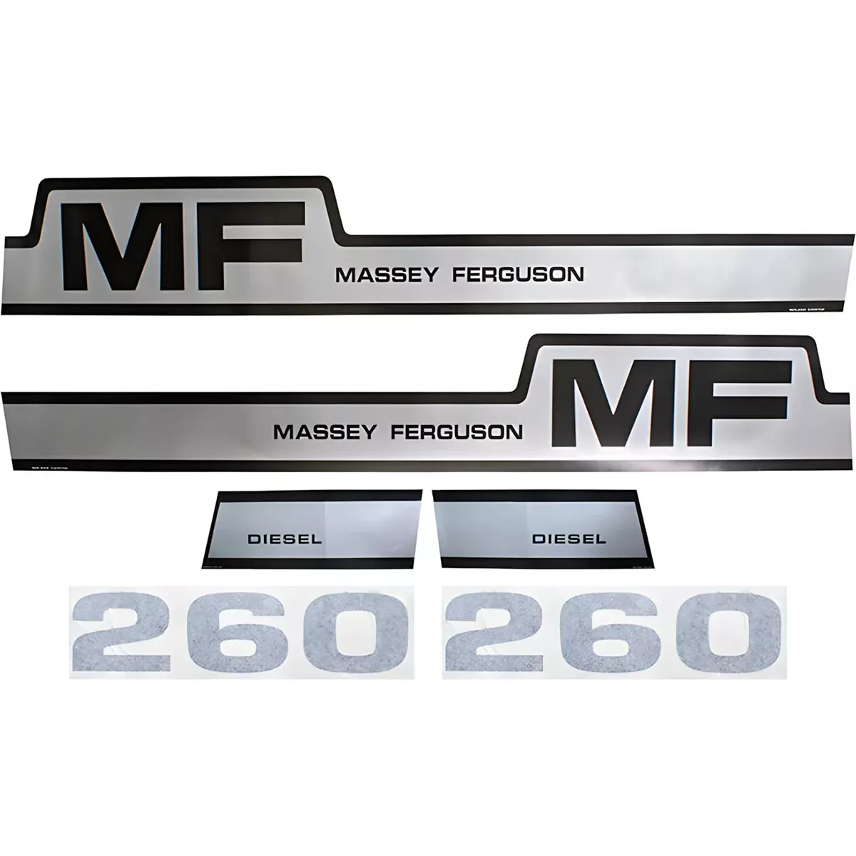 Decal Set for Massey Ferguson 260 Mylar - Hood Only