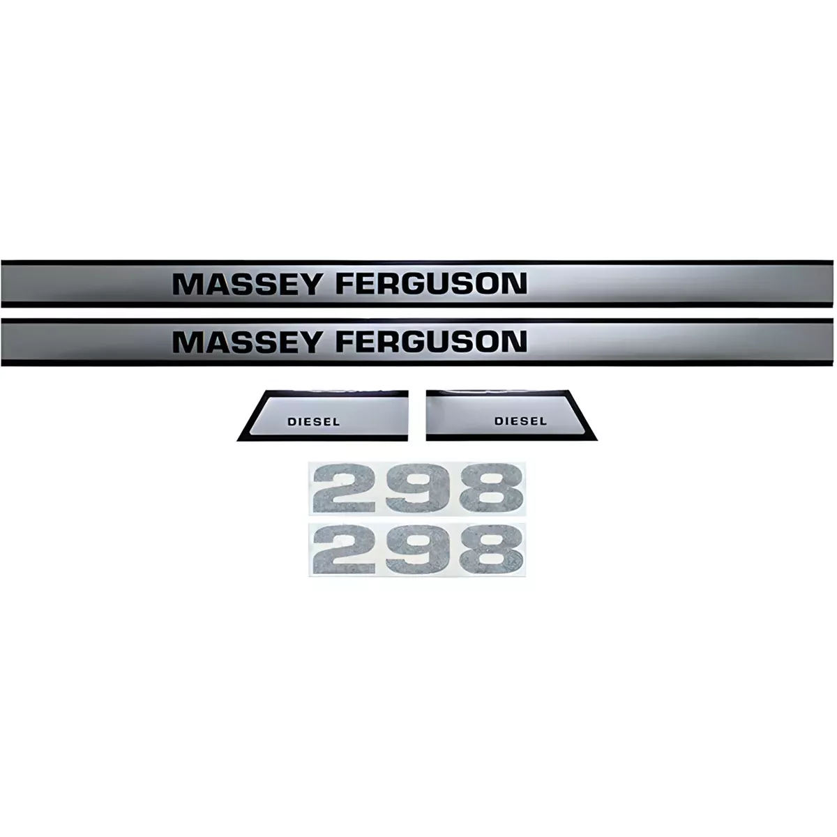 Decal Set for Massey Ferguson 298 Mylar - Hood Only