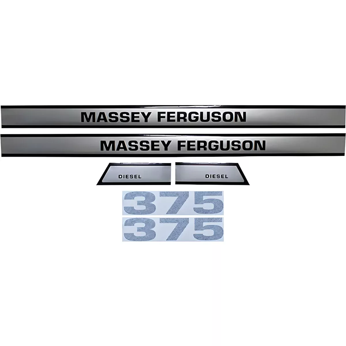 Decal Set for Massey Ferguson 375 Mylar - Hood Only
