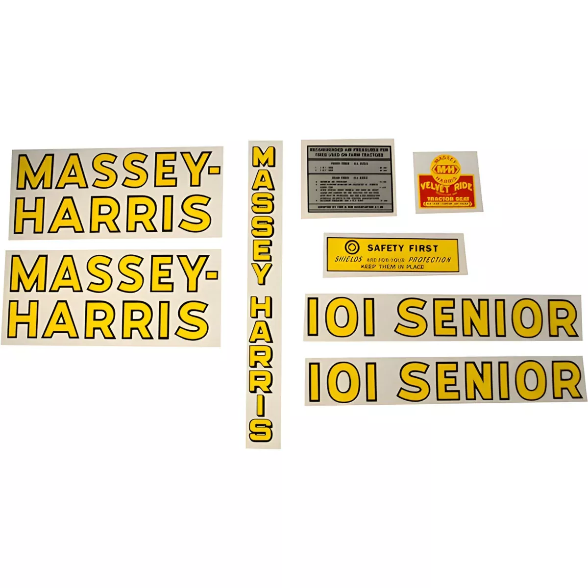 Decal Set for Massey Harris 101 Sr. Mylar