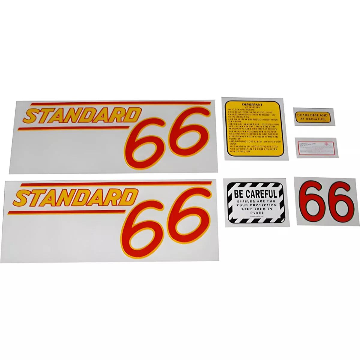 Decal Set for Oliver 66 Standard - Gas Mylar - Red Numbers