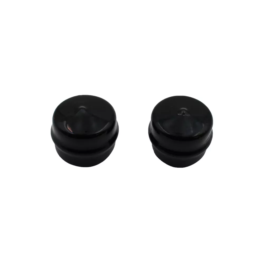 M128102 Set Of 2 Front Spindle Caps (Black) is Fits John Deere M