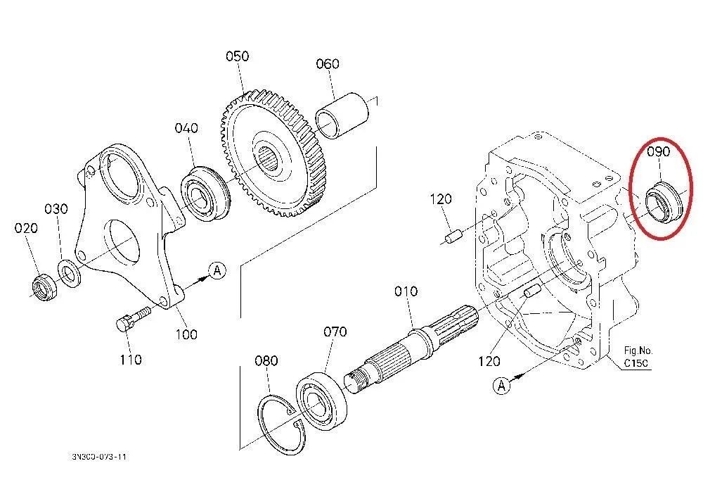 PTO Seal Compatible with Kubota M9540HDCLTD