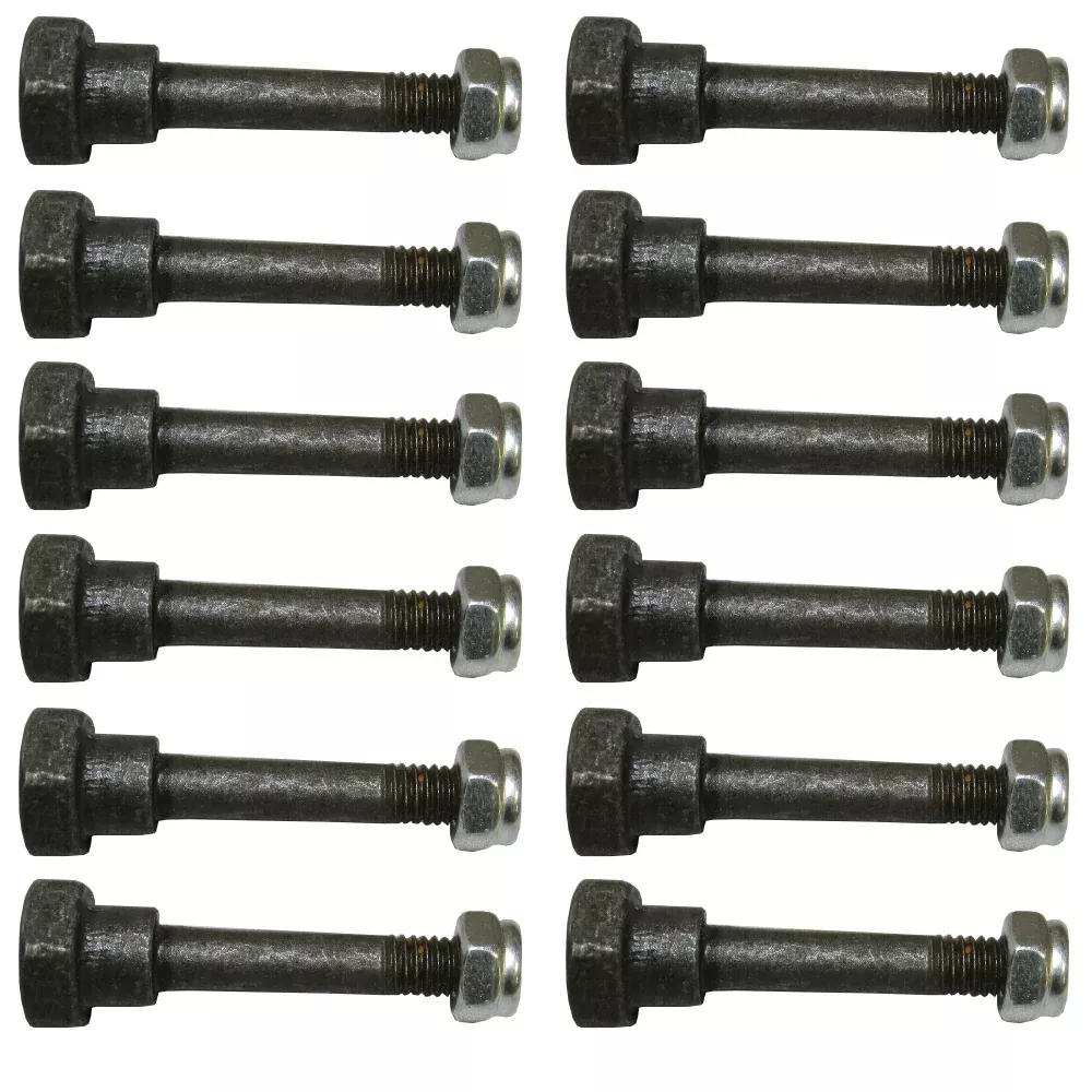 Set Of 12 Shear Pin With Nut, 2" X 1/4" Fits Universal Products Models
