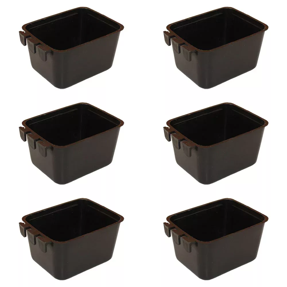 Six (6) OTK20-0826 Hanging Feed and Water Cage Cup For Poultry Rabbits Quail