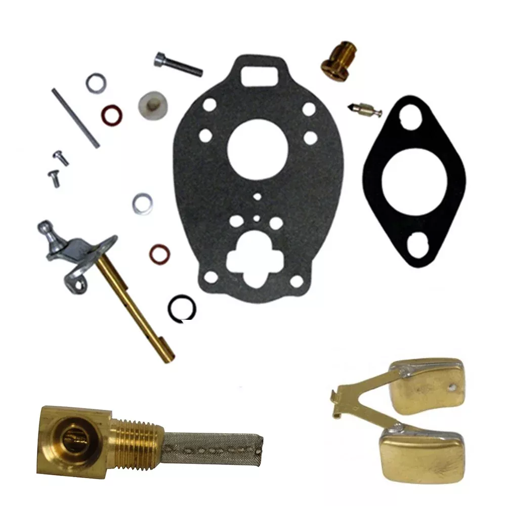 Tractor Carburetor Kit with Float & Fuel Screen Fits Ford New Holland 2N 8N
