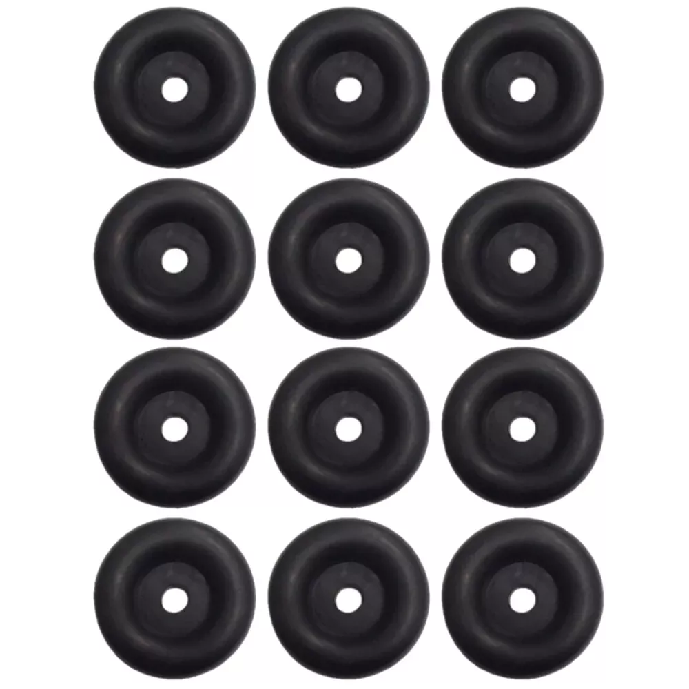 Twelve (12) Cargo Trailer Ramp Door Replacement Black Rubber Bumper 2.5 ' Round